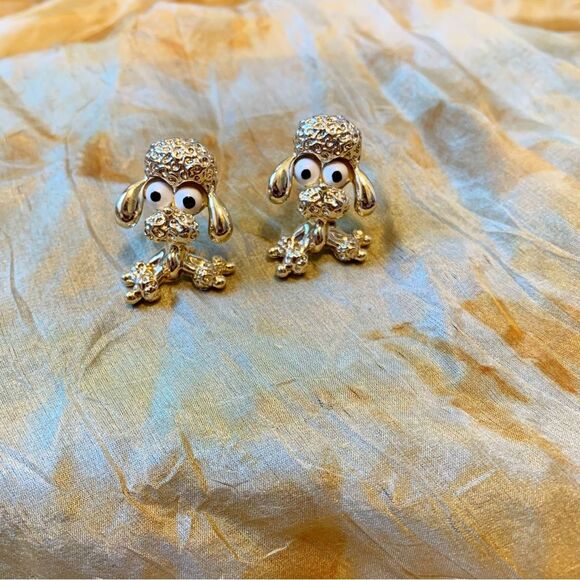 Vintage 1960s Gerry Dog Poodle Brooch Set - Two Pins - Picture 3 of 5